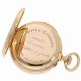 Taschenuhr: rotgoldene Präzisionstaschenuhr, Ankerchronometer mit Repetition, Vacheron & Constantin No.169922, ca.1900 - Foto 4