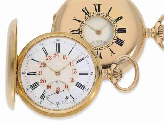 Taschenuhr: exquisites Ankerchronometer, Halbsavonnette "Spezialausführung" Vacheron & Constantin No.281016, ca.1890 - photo 1