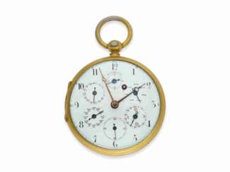 Taschenuhr: eine der frühesten astronomischen Taschenuhren mit ewigem Kalender, Meuron & Comp., ca.1790