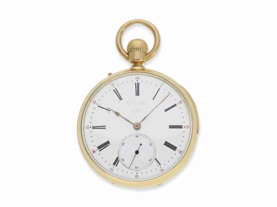 Taschenuhr: hochfeine goldene Taschenuhr mit Repetition, Breguet No. 5310, ca.1870 - Foto 4