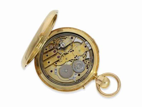 Taschenuhr: hochfeine goldene Taschenuhr mit Repetition, Breguet No. 5310, ca.1870 - Foto 5