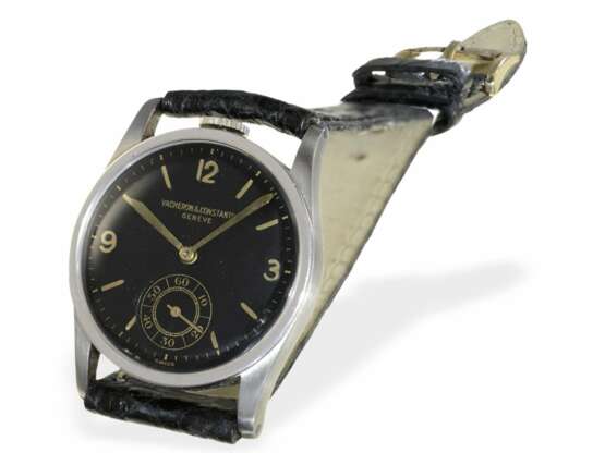 Armbanduhr: äußerst seltene Vacheron & Constantin Herrenuhr von 1938 mit Aufzug auf Pos.12 - Foto 1