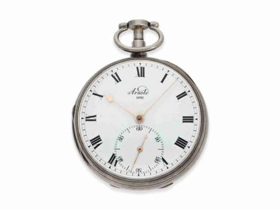 Taschenuhr: exquisites englisches Taschenchronometer, John Roger Arnold London No.1821, Invenit et Fecit, Z-Unruh, 1801/1859 - photo 1