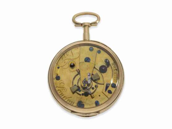 Taschenuhr: schweres englisches Taschenchronometer mit Feder-Chronometerhemmung, William Smith London No.378, ca.1820 - photo 2