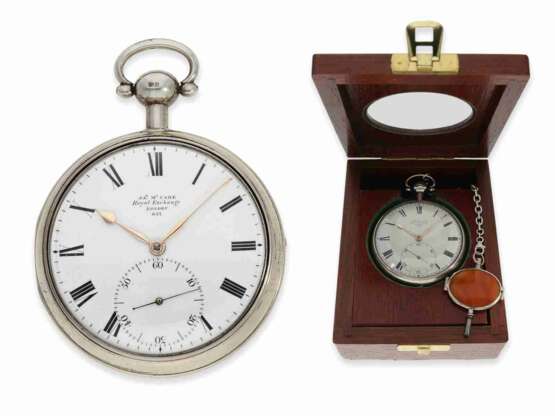 Taschenuhr: extrem schweres, hochfeines englisches Taschenchronometer "bester" Qualität, signiert James McCabe No.633, Hallmarks 1816 - Foto 1