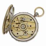 Taschenuhr: museale Rarität, einzigartige "Montre a Tact" nach Breguet, Silber/Gold, Bautte Freres Geneve No.71306, ca.1850 - Foto 5