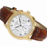 Armbanduhr: hochwertiger goldener Chronograph "Glashütte Original Senator" Ref. 39-31-05-02-04, mit Box und Papieren von 1999 - Foto 1