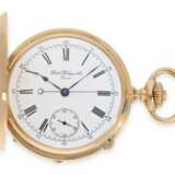 Taschenuhr: frühes Patek Philippe Ankerchronometer mit Chronograph, geliefert an PP Kommissionär Maurer in Barcelona, No.66430, ca.1887, mit Originalbox und Stammbuchauszug - photo 2