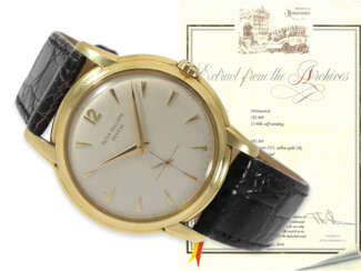 Armbanduhr: große Patek Philippe Calatrava Automatic Ref. 2551 mit Originalbox und Zertifikat, Genf 1956