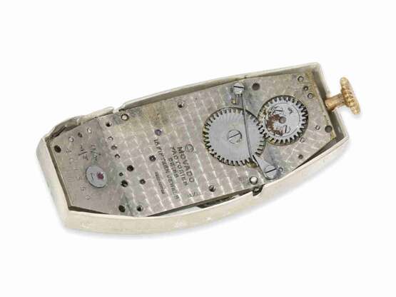 Armbanduhr: Rarität, Movado Chronometre Polyplan in "Pink-Gold" Ref.4009 mit Originalzertifikat und Box, ca.1912 - Foto 4