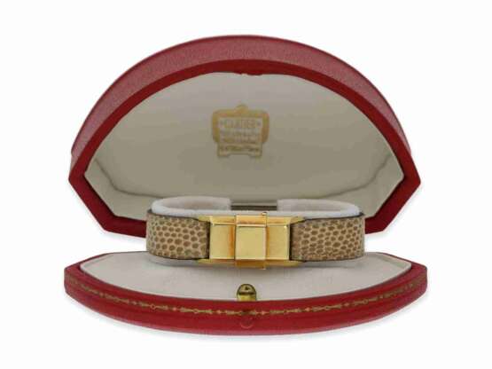 Armbanduhr: Cartier Rarität, eine der ersten "Grisite Duoplan", vermutlich gefertigt für Hermes, englische Einfuhrpunze 1917 - Foto 1