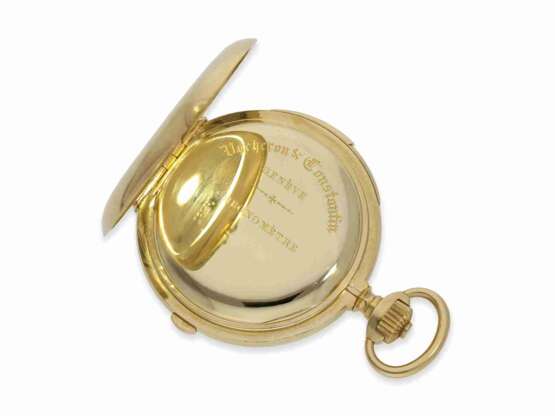 Taschenuhr: absolute Rarität, herausragendes Genfer Observatoriumschronometer mit Minutenrepetition und Chronograph Compteur, Vacheron & Constantin No.368451, ca.1910 - Foto 3