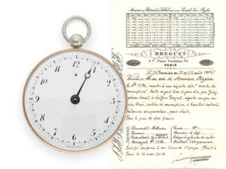 Taschenuhr: bedeutende, große Breguet Souscription No.1286 mit speziellem Rubinzylinder
