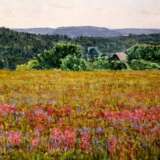Painting “Sharena blooms”, Сухинин Афанасий Евстафьевич, Cardboard, Oil, 20th Century Realism, Landscape painting, Russia, 2004 - photo 1