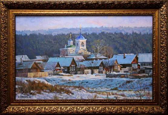 Painting “The Ural village”, Canvas, Oil paint, Realism, Landscape painting, Russia, 2016 - photo 2
