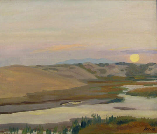 “Dunes. Etude.” Landscape painting 1995 - photo 1