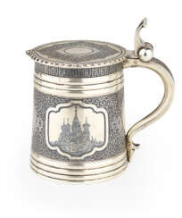 A Silver Niello Tankard with Views of Moscow