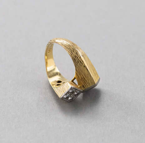 Turmalin-Diamant "Croisé"-Ring - photo 4
