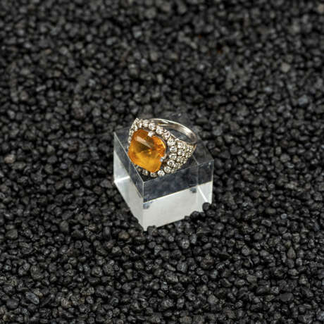 Citrin-Diamant-Ring - фото 1