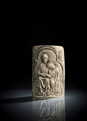 Jesus-Johannes-Relief aus Elfenbein - Foto 1