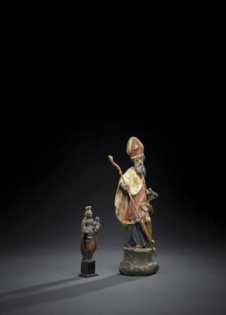 Heiliger Bischof und Miniatur-Madonna mit Kind - photo 2