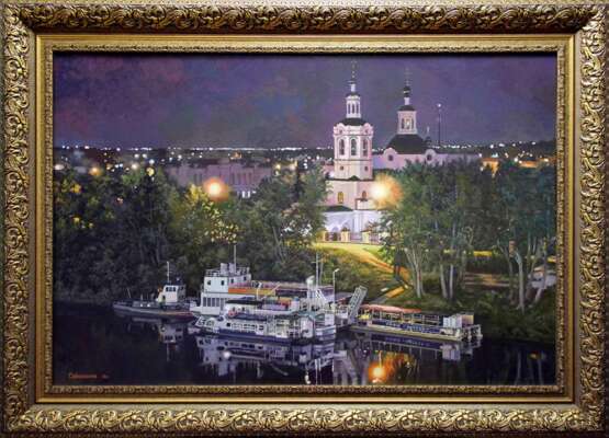 Painting “Embankment in Tyumen”, Canvas, Oil paint, Realism, Cityscape, Russia, 2016 - photo 2