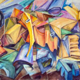 Геометрия цвета Масло на холсте на подрамнике Öl auf Leinwand Abstrakter Expressionismus Russland 2011 - Foto 1