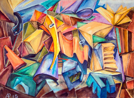 Геометрия цвета Масло на холсте на подрамнике Oil on canvas Abstract Expressionism Russia 2011 - photo 1