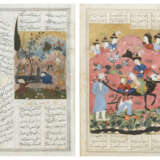 Zwei illustrierte Buchseiten mit feinen Gouache-Malereien - фото 1