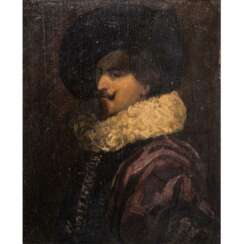 TIEL, HANS (19./20. Jahrhundert), "Portrait eines Edelmannes mit Mühlsteinkragen",