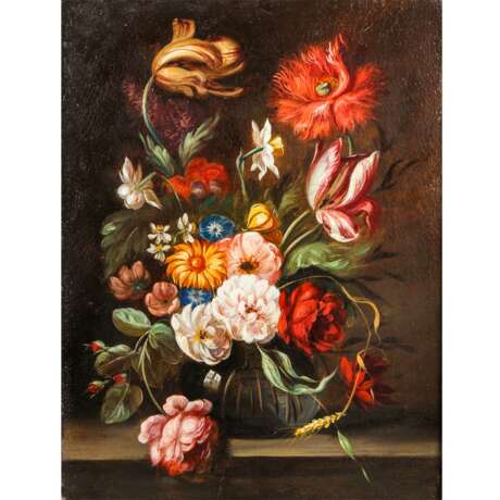 MALER DES 19. Jahrhundert, "Stillleben mit Blumen", - photo 1