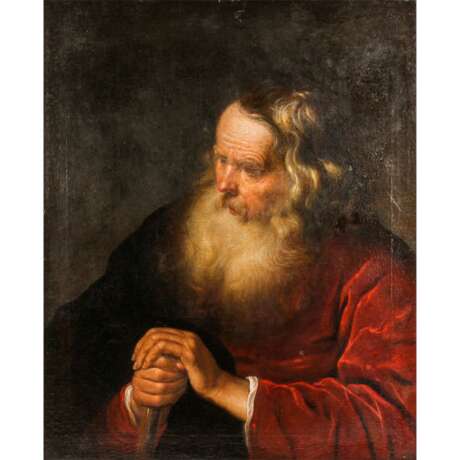 MALER des 18. Jahrhundert, "Apostel mit Stab", - photo 1