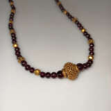 Halskette mit Gold- und Granatperlen - Foto 3