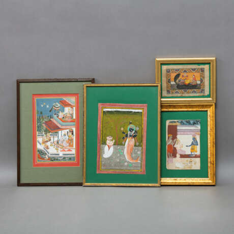 Sieben Miniaturen mit Darstellungen von figuralen Szenen, u.a. von Tänzerinnen - Foto 3