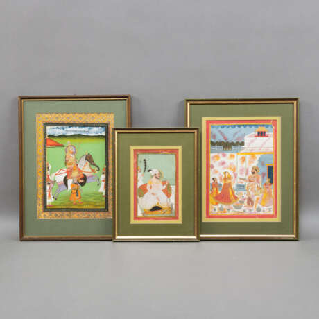 Sieben Miniaturen mit Darstellungen von figuralen Szenen, u.a. von Tänzerinnen - photo 12