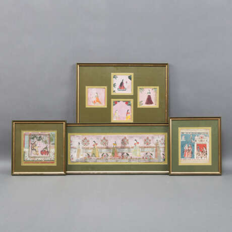 Sieben Miniaturen mit Darstellungen von figuralen Szenen, u.a. von Tänzerinnen - photo 26
