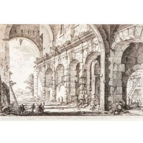 PIRANESI, GIOVANNI BATTISTA (Mogliano 1720-1778 Rom), " Veduta della Curia Ostilia", - фото 1