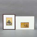 Zwei Miniaturmalereien mit Darstellungen der Göttin Kali und Durga - photo 2