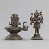 Figur des Shiva und Lingam mit Yoni aus Bronze - photo 1