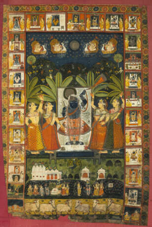 Picchvai mit Darstellung von Krishna und Gopis - фото 1
