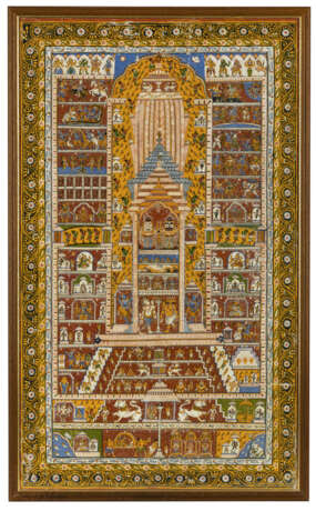 Picchvai mit Darstellung einer Tempelanlage - photo 2