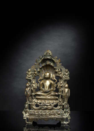 Seltener Altar aus Bronze mit vermutlich der Darstellung des Parsvanatha - Foto 1