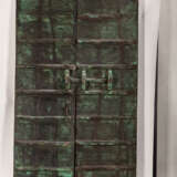 Feine Doppeltür mit polychromer Malerei von erotischen Szenen in viereckigen in Kartuschen mit Ölfarbe auf Holz - фото 9