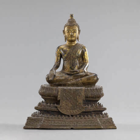 Bronze des Buddha mit Lackvergoldung - Foto 1