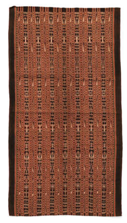 Frauenrock (bidang) aus Baumwolle mit Mustern in Streifen. Borneo - Foto 3