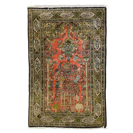 Orientteppich aus Seide. GHOM/PERSIEN, 20. Jahrhundert, 150x104 cm - Foto 1