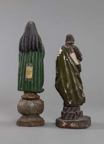Zwei Holz-Skulpturen christlicher Figuren - Foto 3