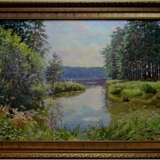 Painting “Backwater”, Canvas, Oil paint, Realist, Landscape painting, Russia, 2015 - photo 2