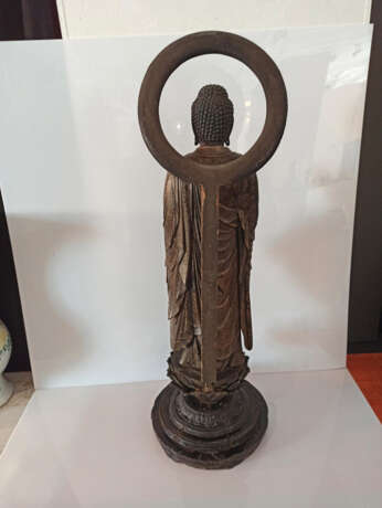 Skulptur des Buddha Amida Nyorai aus Holz - photo 6