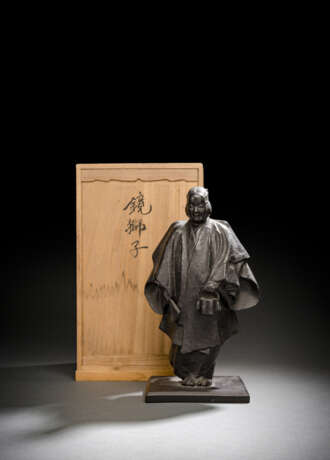 Bronze eines Kabuki-Tänzers mit Maske von Miura Wako - photo 1